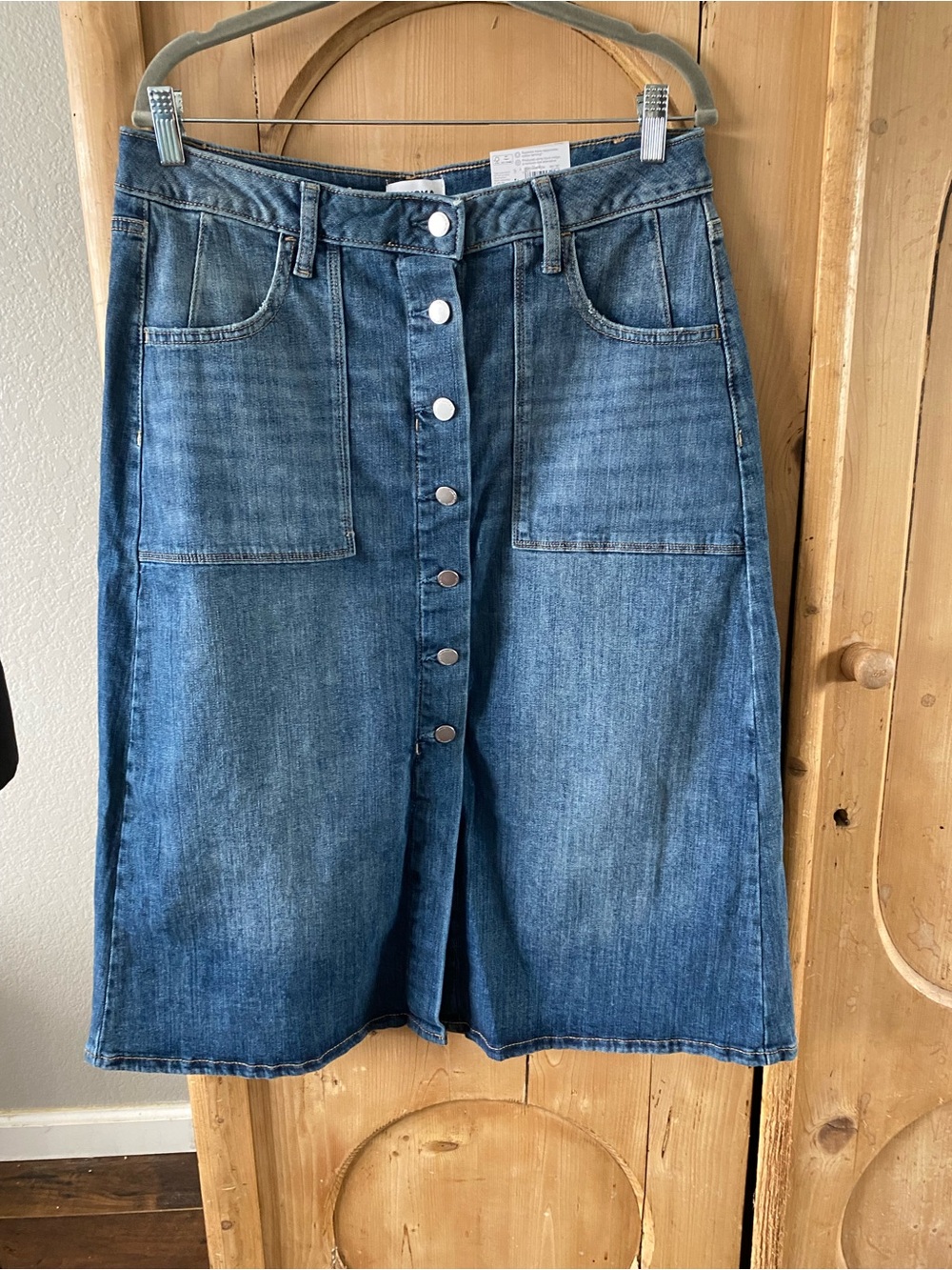 Sonoma Blue Denim Button-Front Skirt